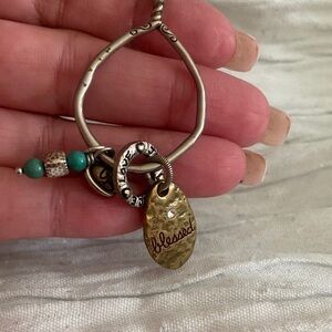 Gold and Silver 'Blessed' Charm Bracelet